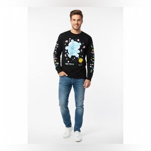 Teddy Fresh x Spongebob Collab Blowing Bubbles Long Sleeve Shirt - Size Medium